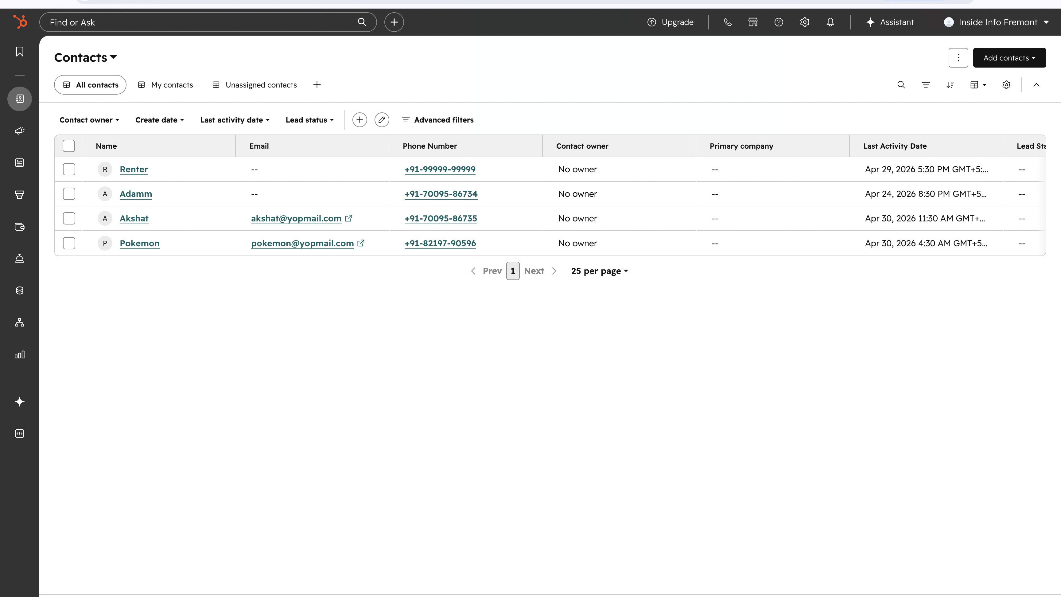 RentSolo booking synced to HubSpot contact timeline